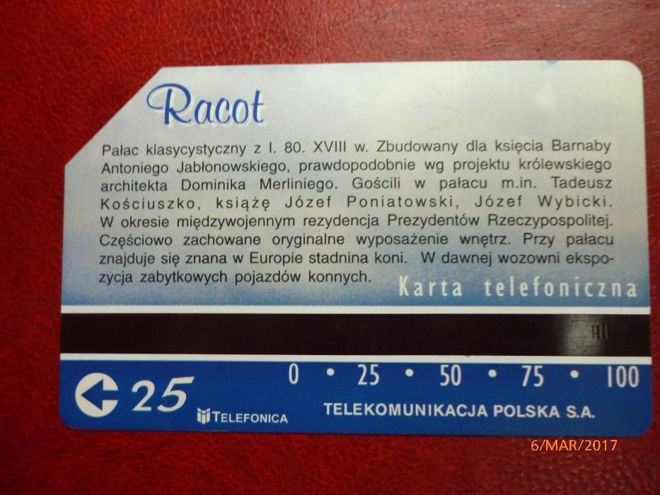 Karty telefoniczne różne: Zamki i pałace i Ciechocinek