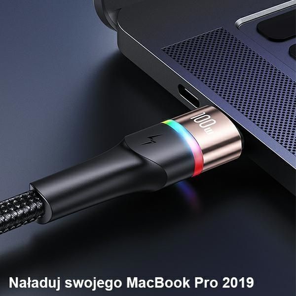 Kabel USB-C do USB-C 100W PD Fast Charging 1.2M Pleciony_EC064.