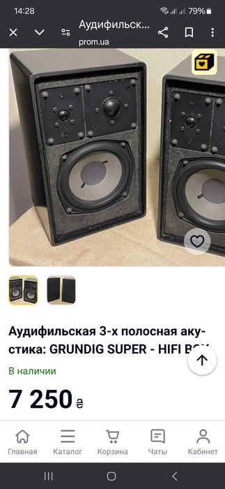 Аудифильские Hi Fi колонки  Grundig Hi Fi box 1000