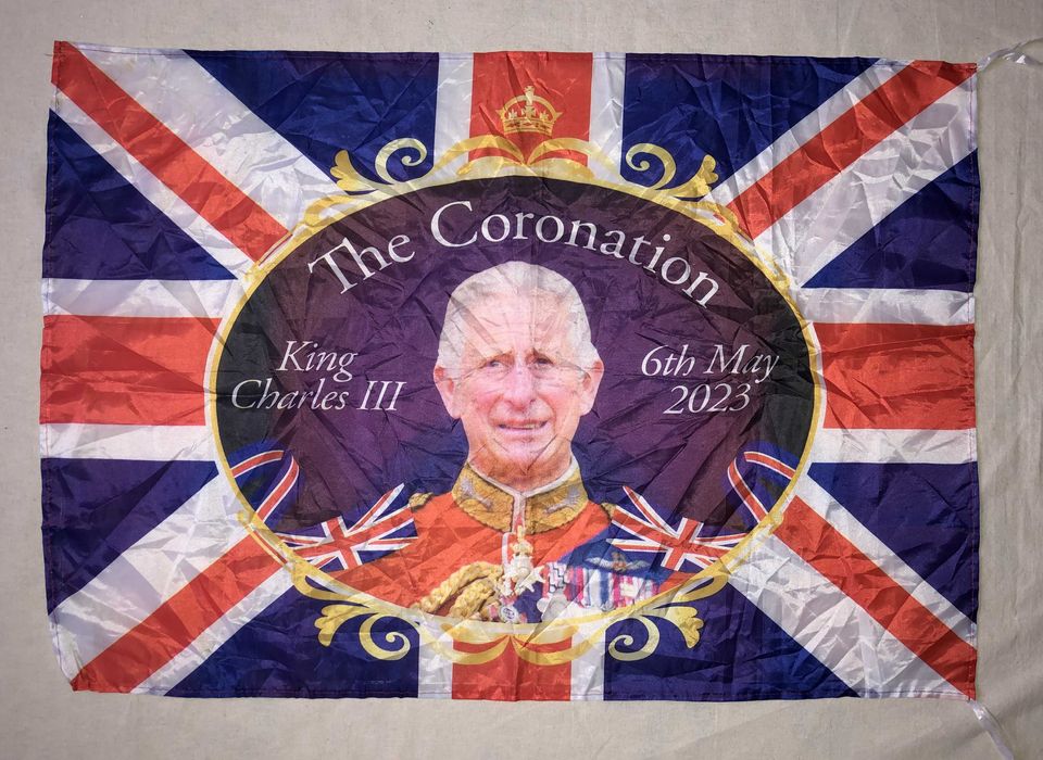 Британський сувенірний прапор union jack flag коронації короля Чарльза