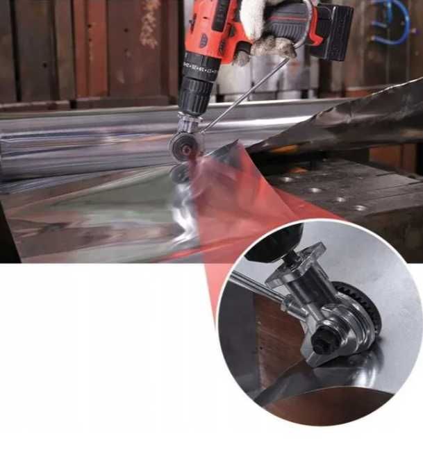 ADAPTER końcówka do cięcia blachy na wkrętarkę, wiertarkę wytrzymała