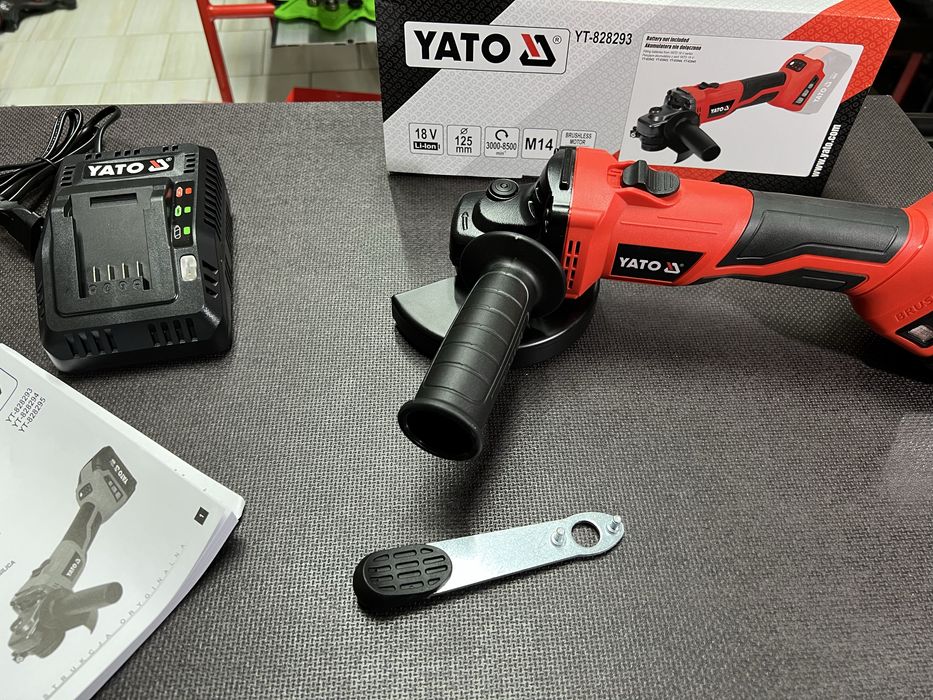 Болгарка аккумуляторная Бесщеточная YATO YT-828293 (без АКБ и ЗУ)