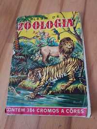 Album antigo de cromos de Zoologia