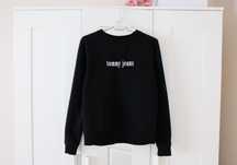 Czarna bluza TOMMY HILFIGER JEANS XS 34 bez kaptura zalando logo basic
