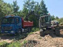 Uslugi koparka Mini Koparka Prace ziemne Piasek Ziemia Kruszywo