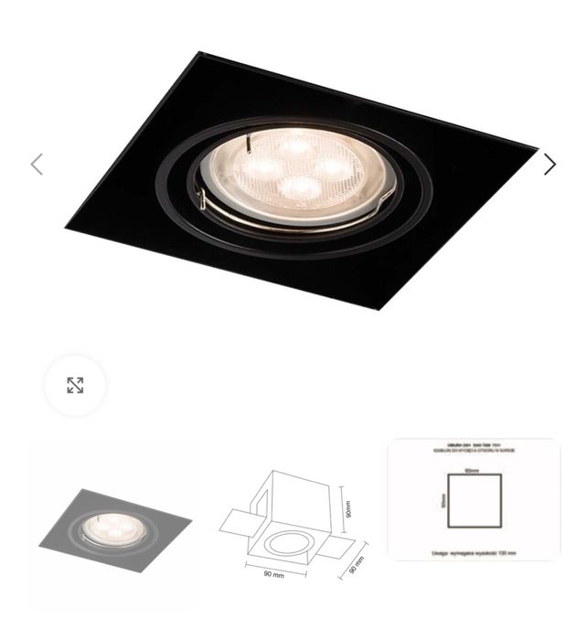 Lampa wpuszczana Shilo Omura
