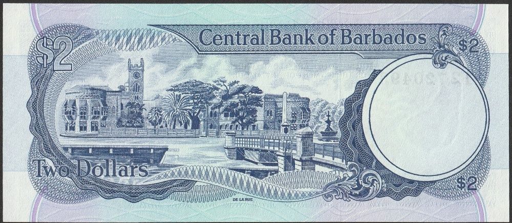 Barbados 2 dolary 1993 - stan bankowy UNC