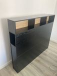 Cabeceira de cama preta 140x120