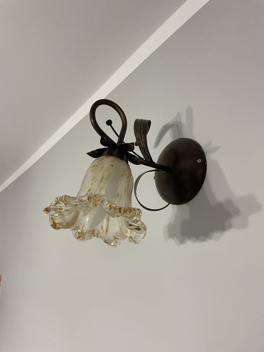 Zestaw lamp – żyrandol, kinkiet i lampa stojąca