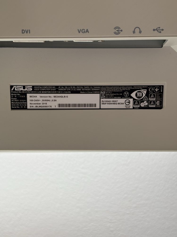 Monitor Asus bialy