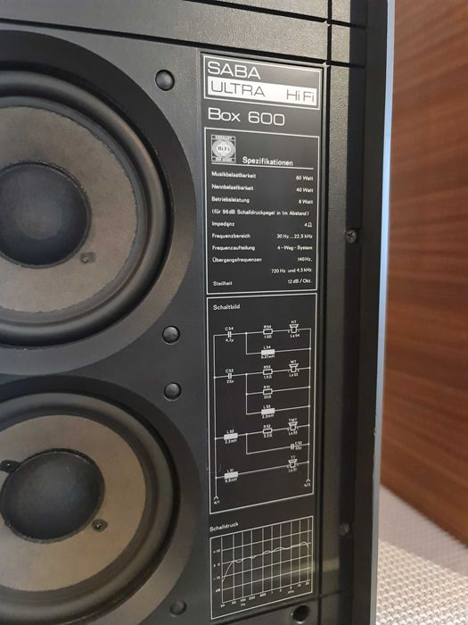 Акустика Saba Ultra Hi-Fi Вох 600 1977роки!