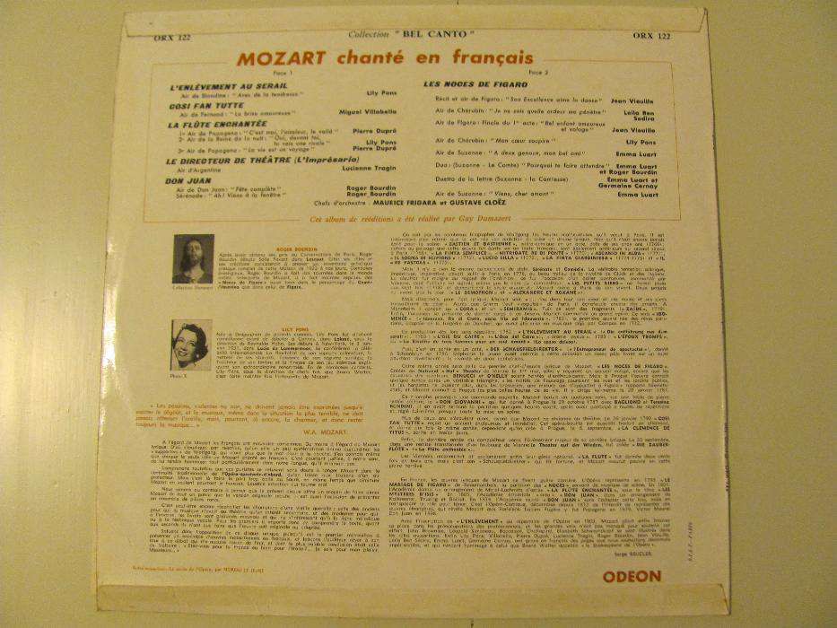 LP Vinil - MOZART Chanté en Français de Guy Dumazert