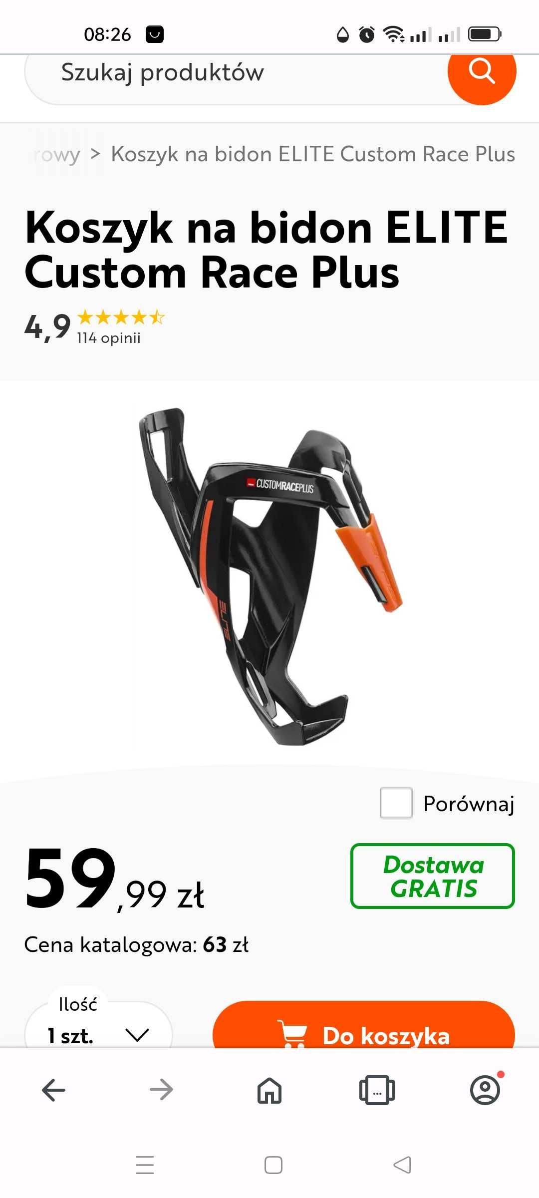 Koszyk na bidon Elite custom Race plus