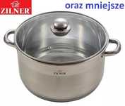 ZILNER Garnek 27,6L z grubym dnem np. do pasteryzacji, INDUKCJA,Gaz...