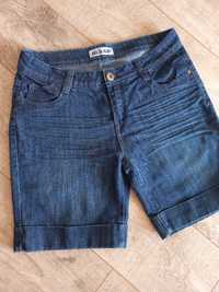 Spodnie spodenki jeansowe L/XL szorty granatowe krótkie bawełna