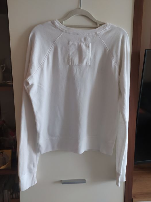 Bluza Hollister biała dresowa r,S,bawelna