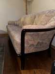 Kanapa sofa retro vintage różowa drewniana