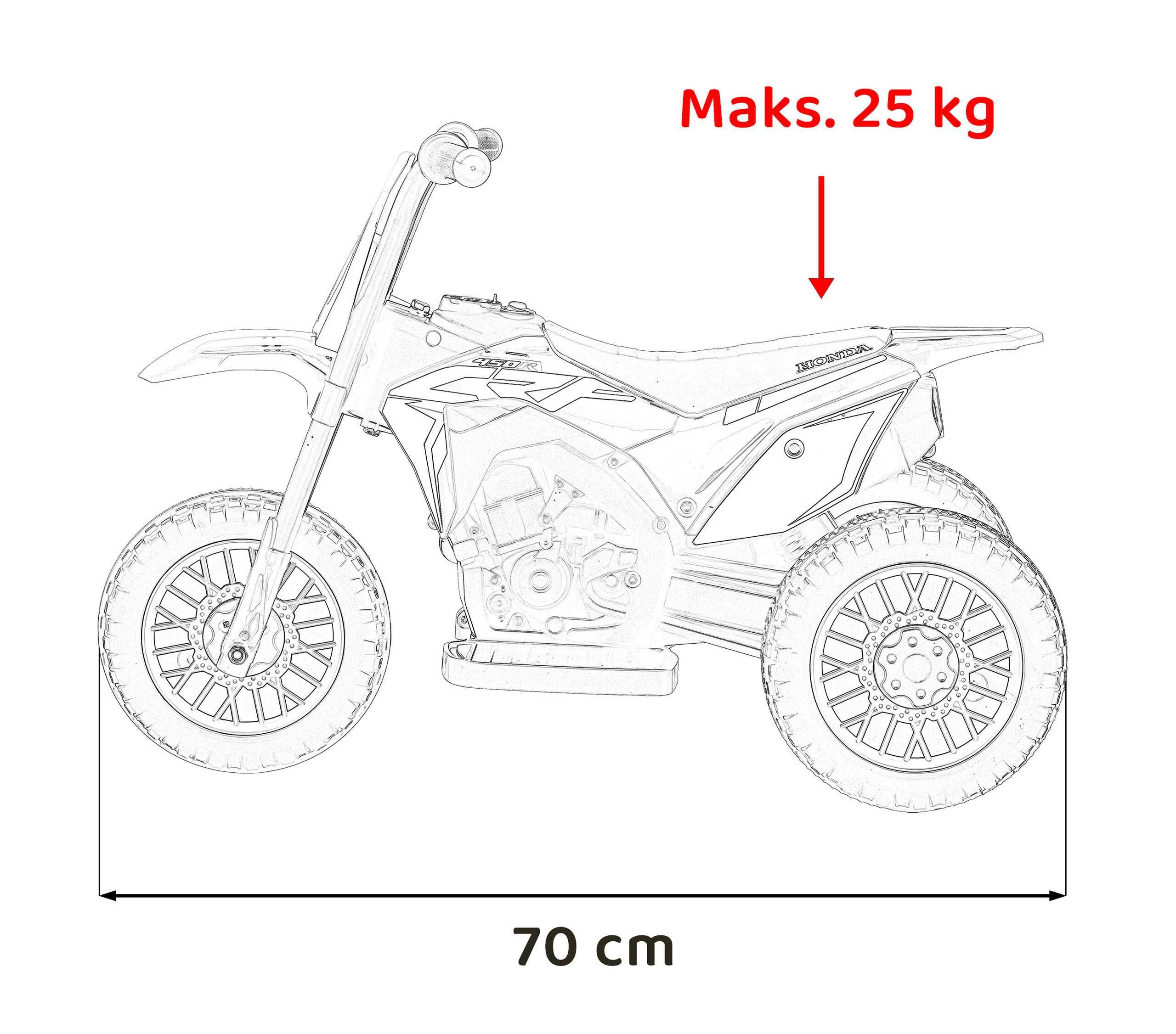 Motorek Cross Honda CRF 450R na akumulator dla dzieci PA.H5