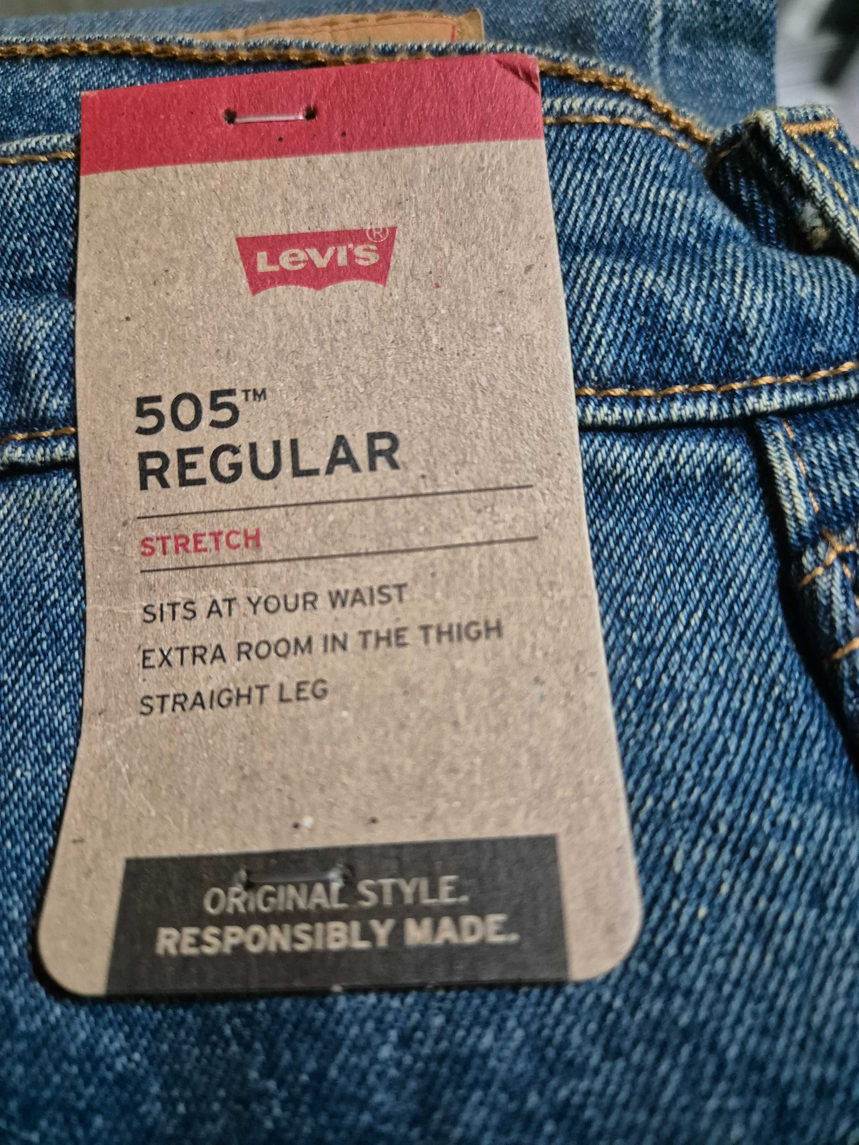 Чоловічі джинси Levi's 505 Regular Fit р.35W×32L; 34W×32L