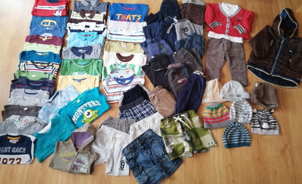 Duży zestaw ubrań dla chłopca 80-92