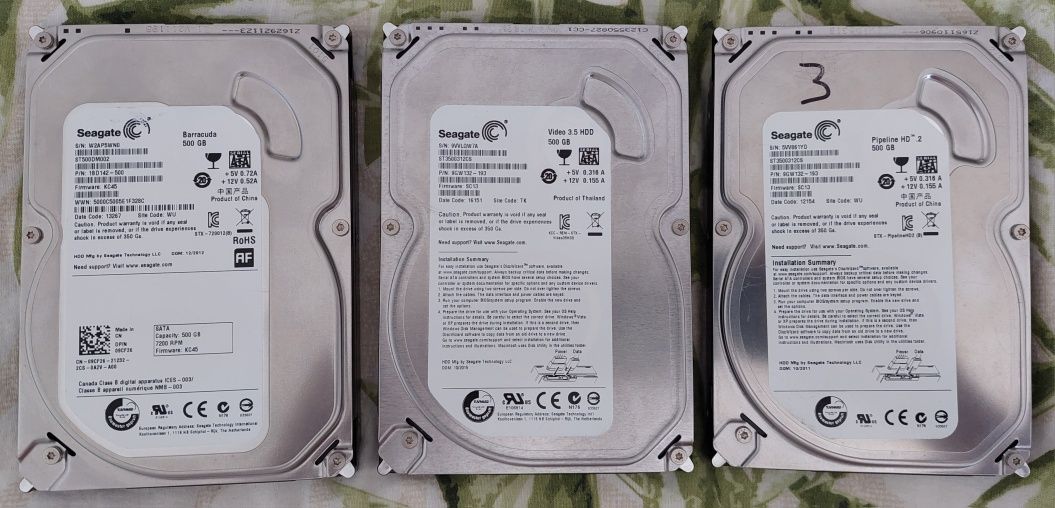 Dyski twarde HDD - Od 250GB do 1TB (Seagate, WD) Sprawne