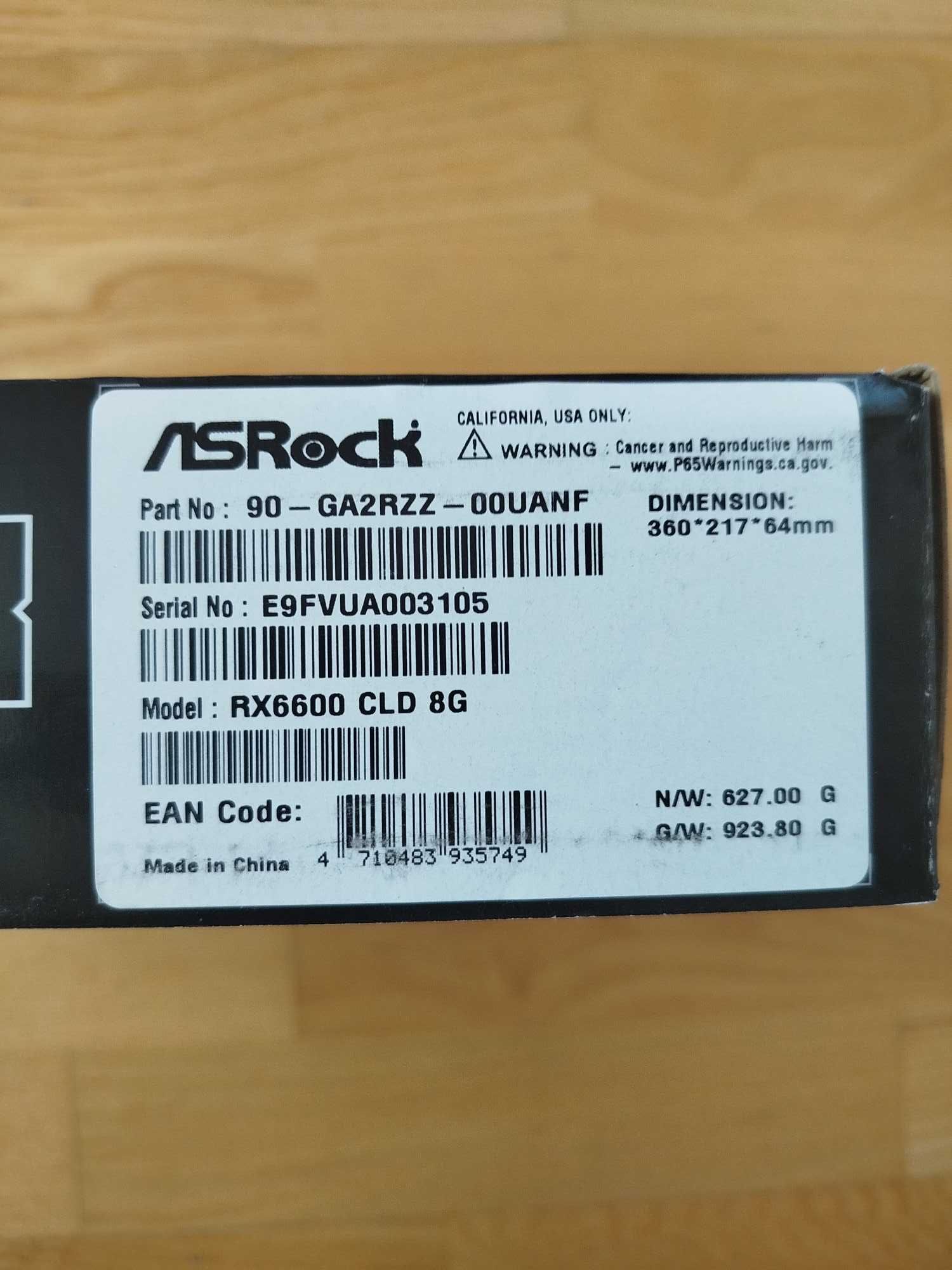Karta graficzna ASROCK AMD Radeon RX6600 Challenger D 8GB GDDR6