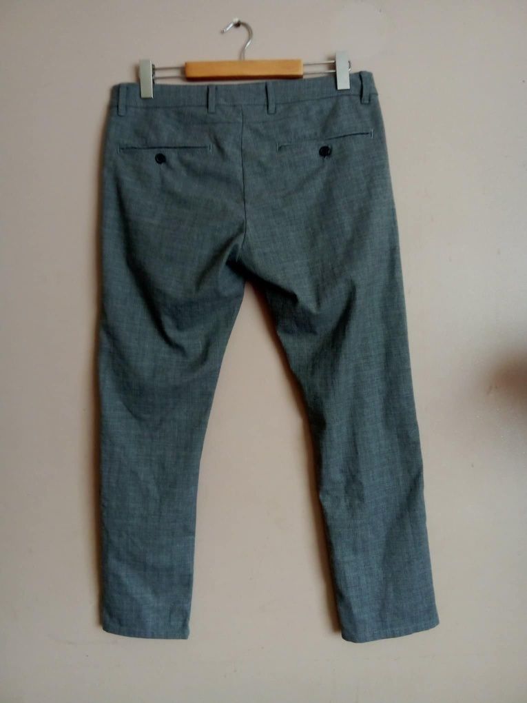 Szare spodnie eleganckie chinos gabba
