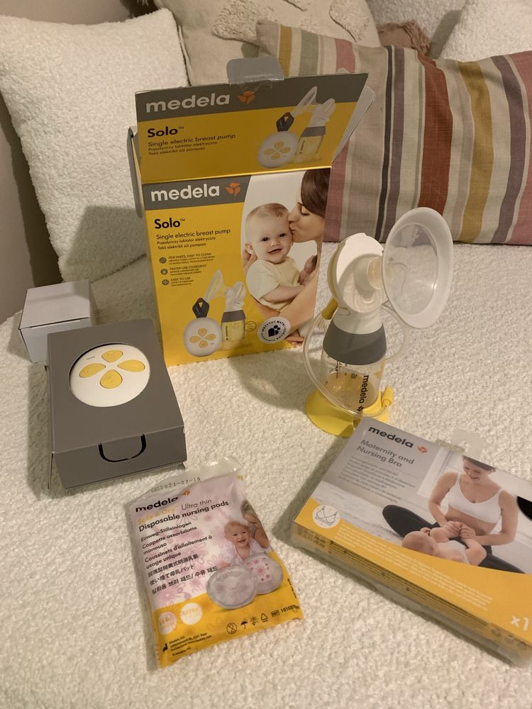 Laktator Medela Solo nowy biustonosz do karmienia M Medela