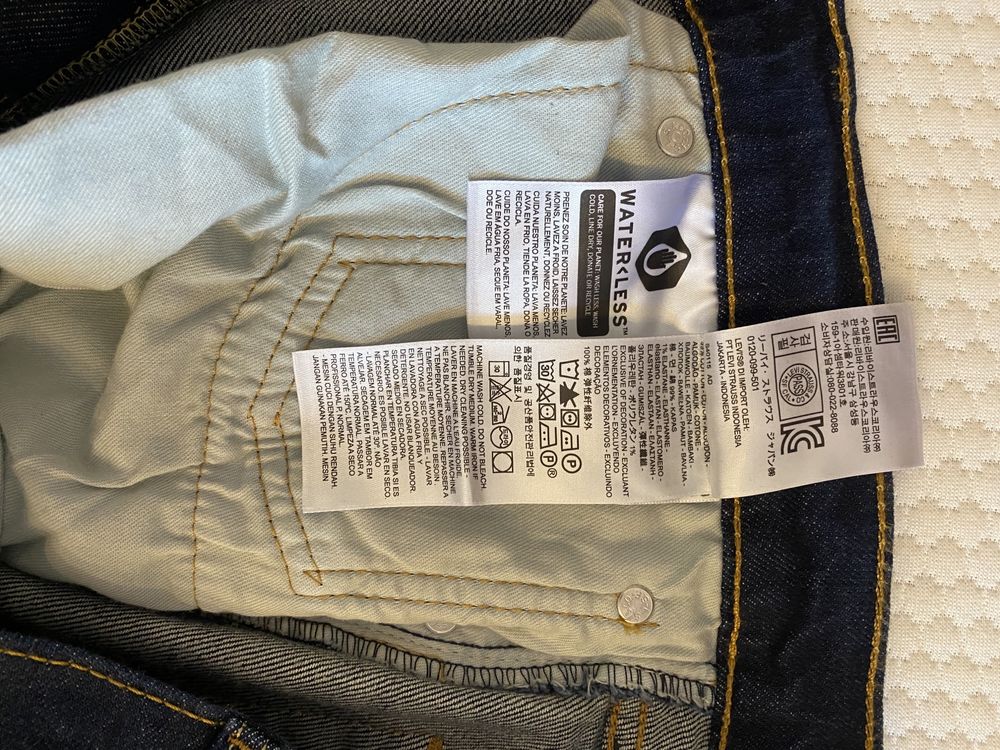 Новые мужские джинсы Levi’s 511, 36x36, узкий крой