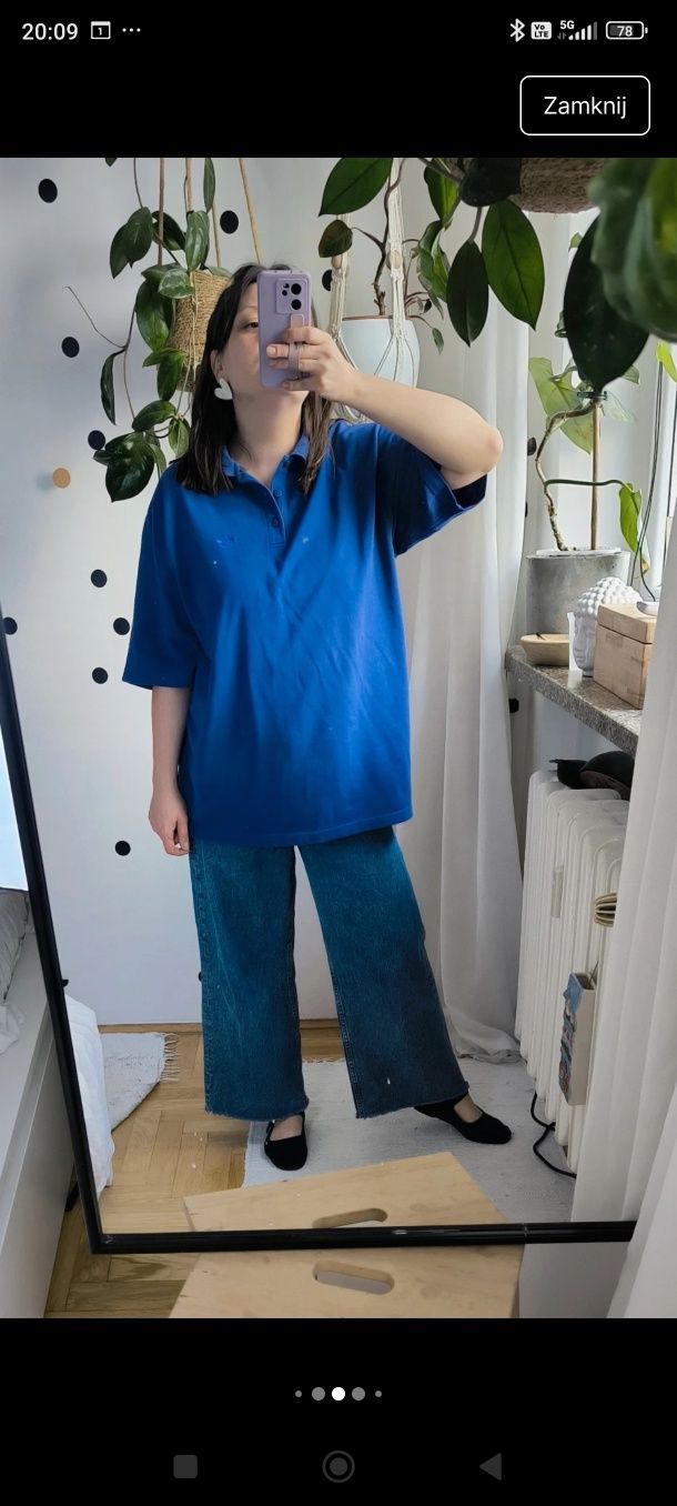 Xl/xxl fioletowa granatowa koszulka polo adidas vintage retro unikat k