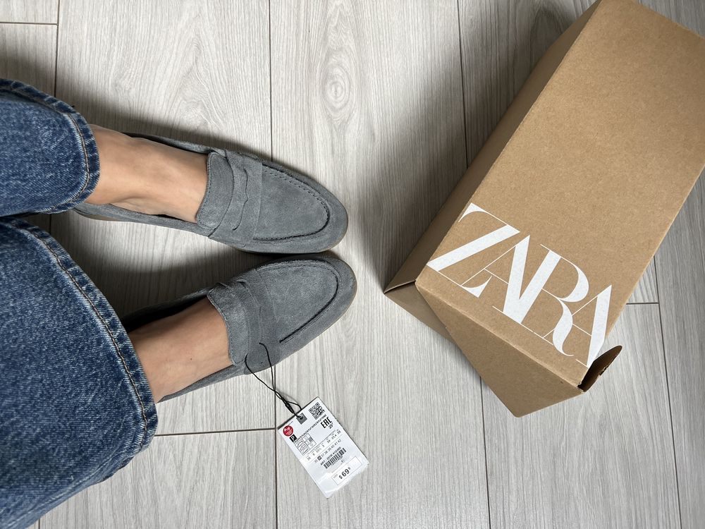 Mokasyny zara nowe skora 36