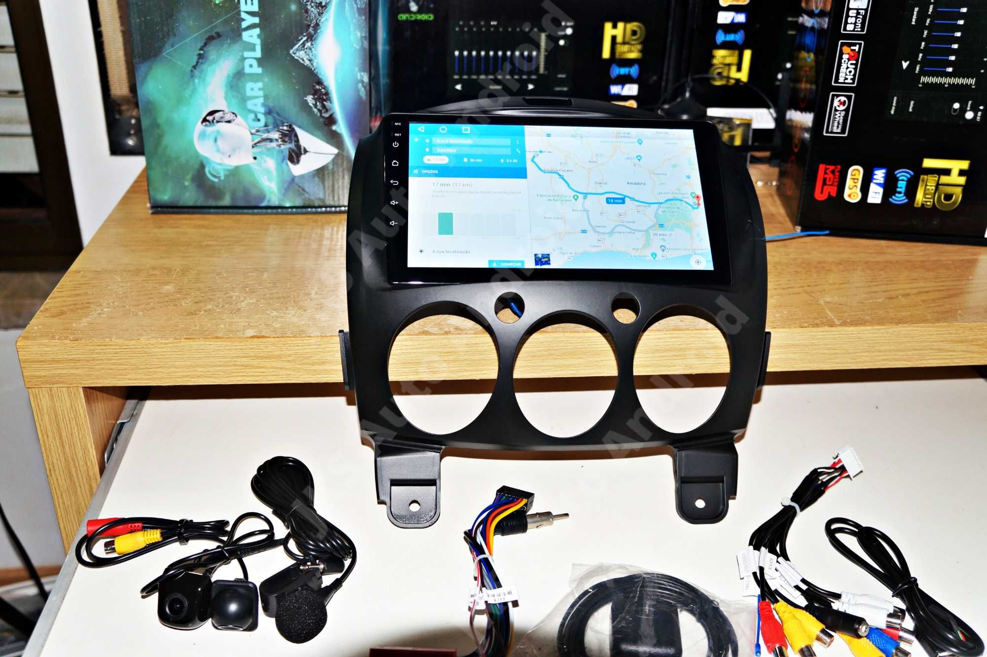 Auto Radio Para Mazda 2 Android 10 GPS Wifi Camera Estacionamento