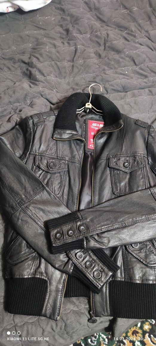 Jack&Jones River Island шкіряна куртка