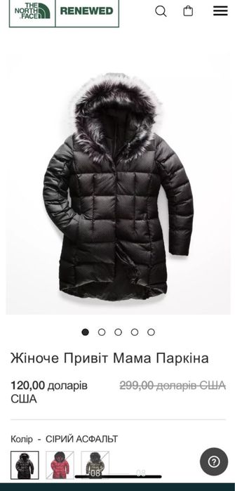 The North Face пуховик/куртка/зимова p.L