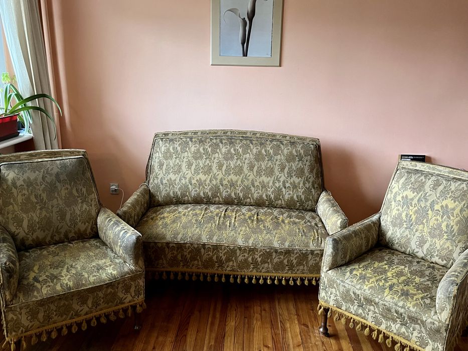 Zestaw Komplet wypoczynkowy kawowy Antyk