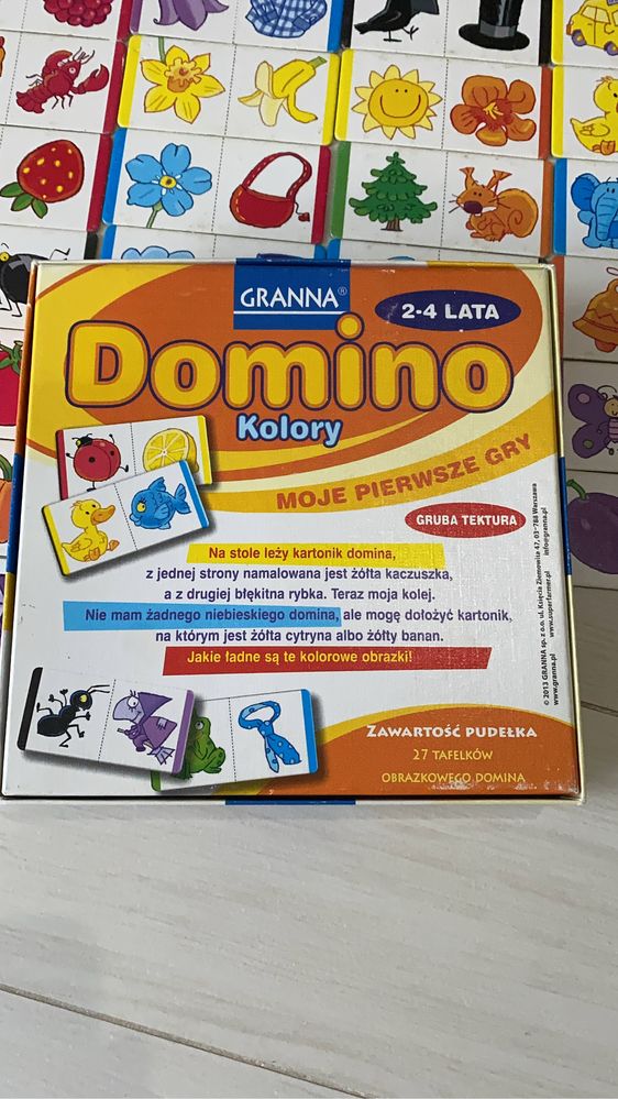 Granna domino kolory oraz puzlino co pasuje