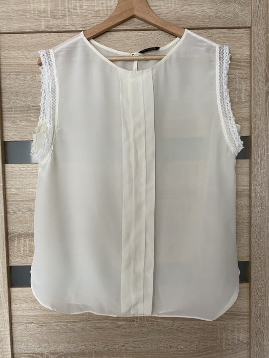 Bluzka mgiełka bez rękawów Massimo Dutti S