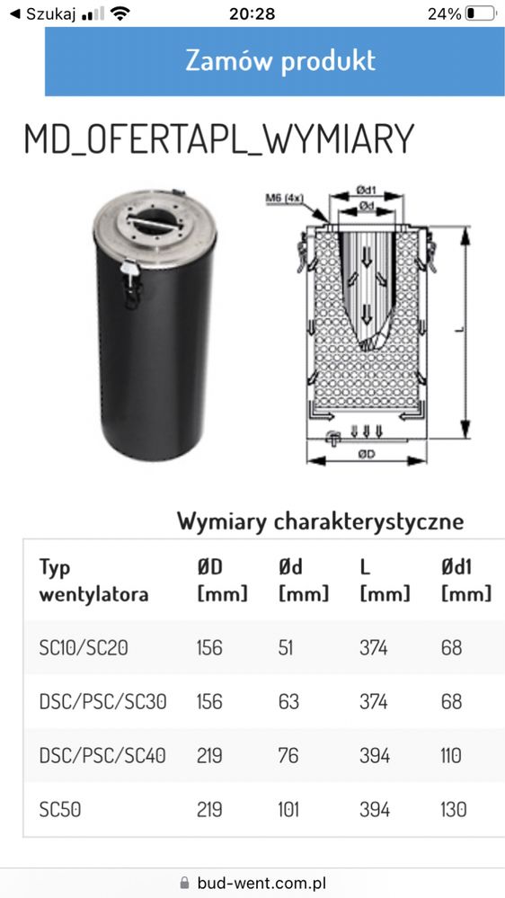 Filtr SC 10/20 nowy