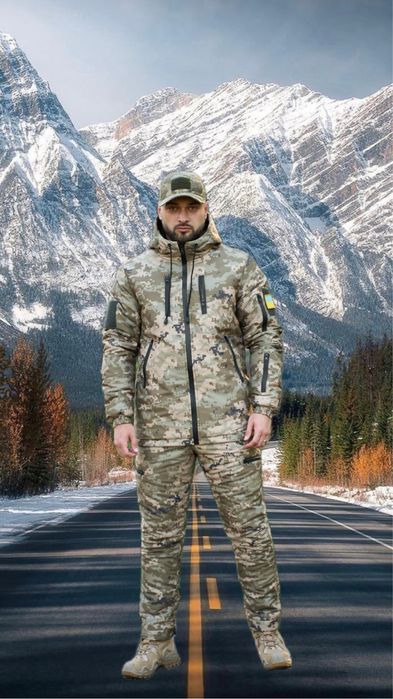 -30+0 Форма военная зимняя мультикам пиксель костюм тактический зимний