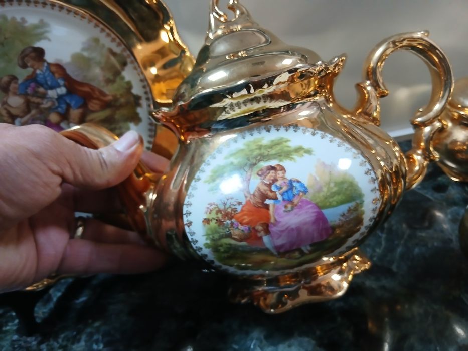 Serviço de chá antigo Rococó