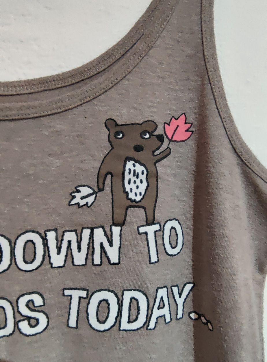 Love to lounge pedo bear Miś koszulka top beżowy brązowy S pedobear 36