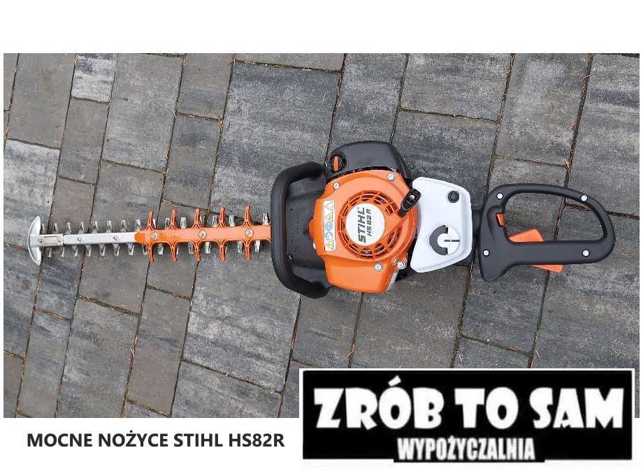 Nożyce b. mocne Stihl HS 82 R przycinanie żywopłotów tui tuji wynajem