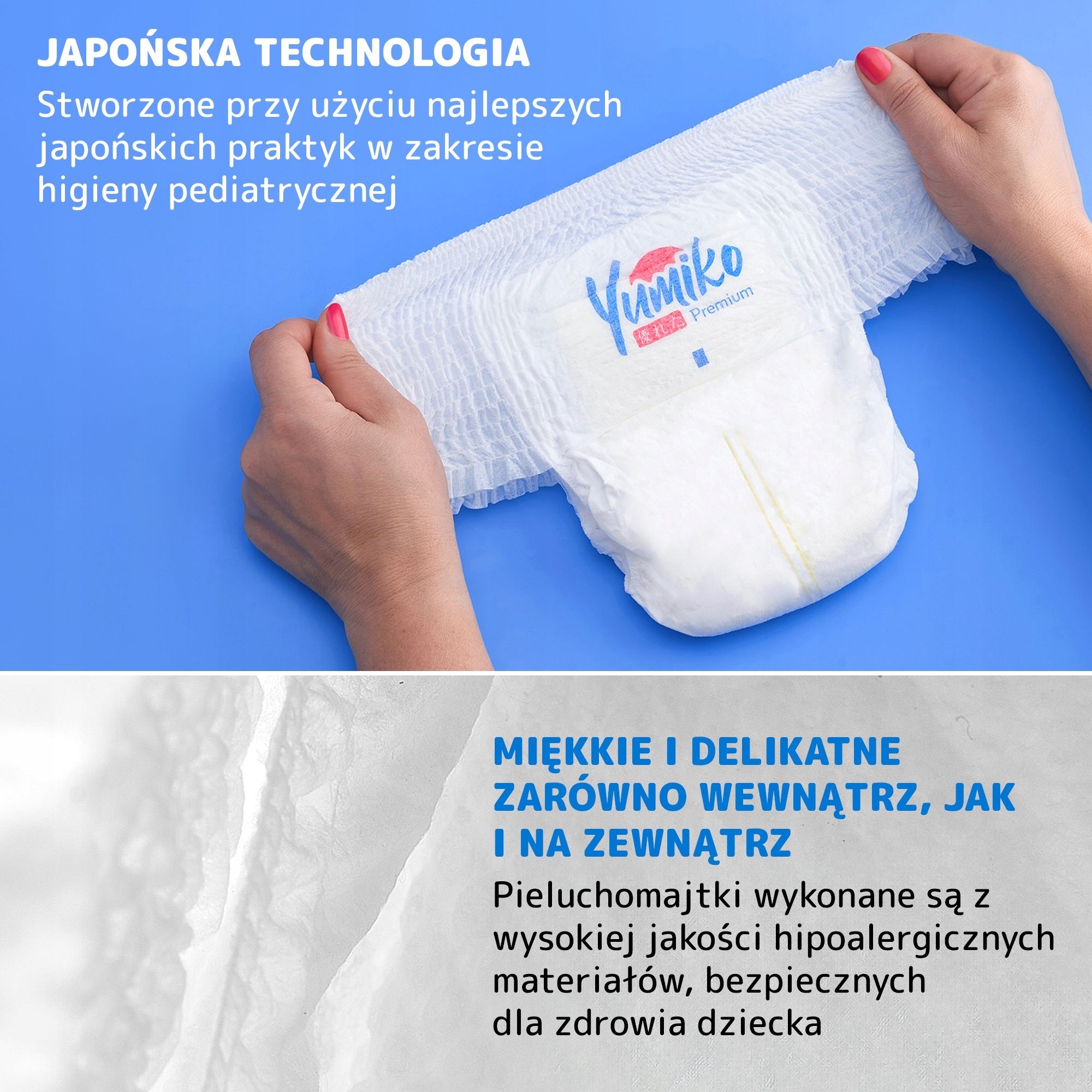 Pieluchy Yumiko Rozmiar 5(9-17 Kg)80 Szt Pieluchomajtki Premium Pants