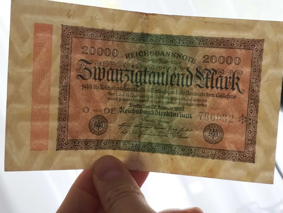 20000 marek niemieckich 1923, banknot
