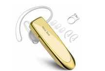 Złota słuchawka bezprzewodowa New Bee do ucha bluetooth + gratis