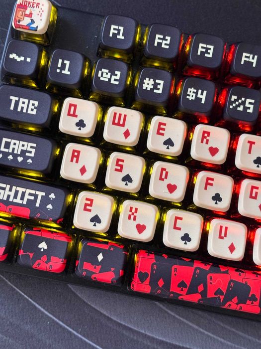 Keycapy POKER – Mroczna Elegancja i PERFEKCYJNE RGB (Półprzezroczyste)