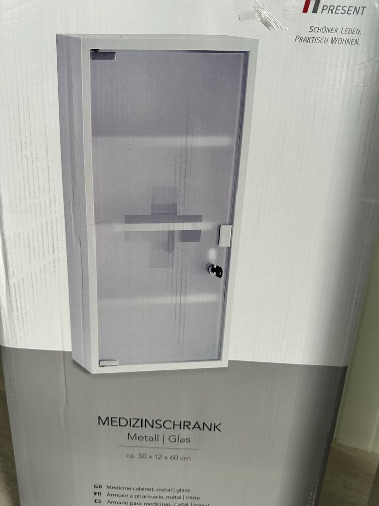 Szafka medyczna, apteczka metalowa Zeller 60x30x12cm
