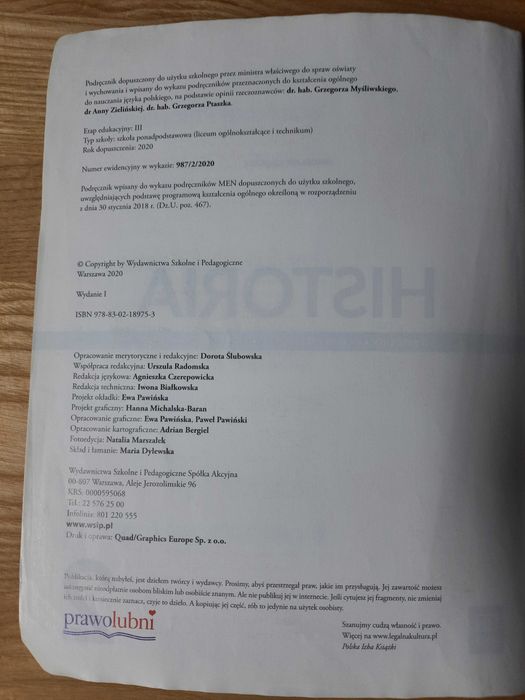 Historia 2 zakres podstawowy wydawnictwo wsip