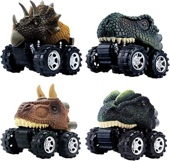 Машинка динозавр DINOBROS Dinosaur Toy Pull Back Cars 4 Pack