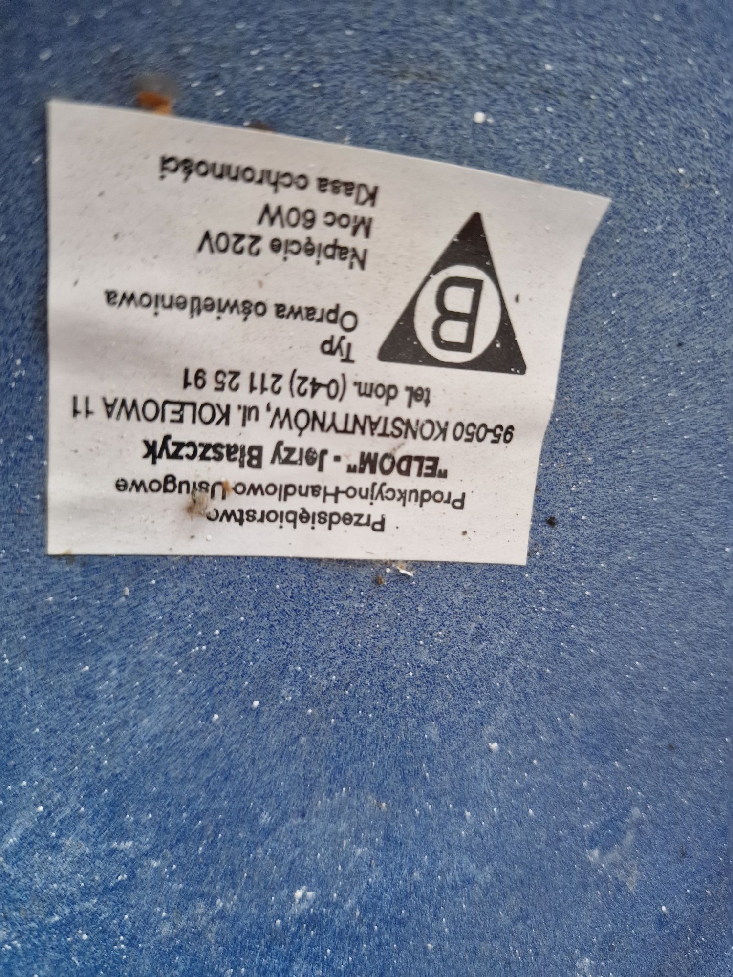 Lampa sufitowa niebieska